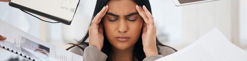 Headerbild Selbsttest Stress - © Canva