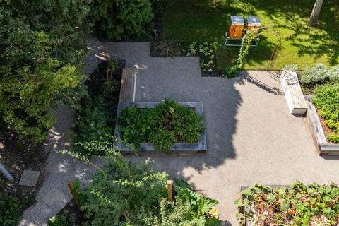 Der Arzneipflanzengarten von oben - © Schwabe Austria