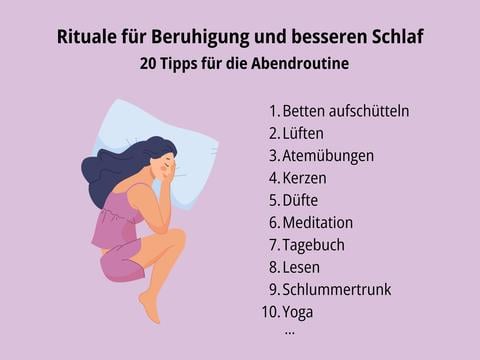 Rituale für Beruhigung und besseren Schlaf - © Canva