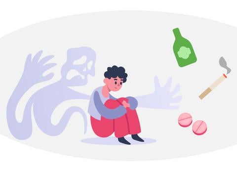 Der Zusammenhang von Sucht und Angst – © Canva